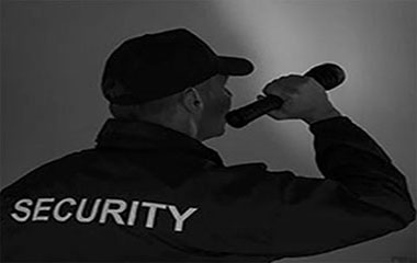 Security mit Taschenlampe
